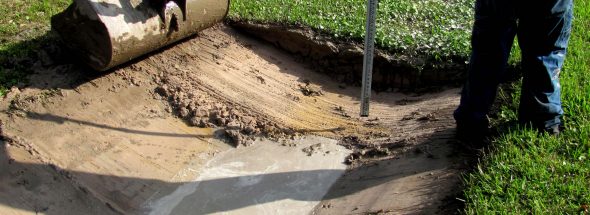 spoon drain drainage channel digging gold coast brisbane