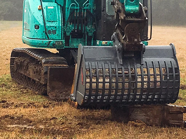 sieve bucket attachment wet hire Gold Coast