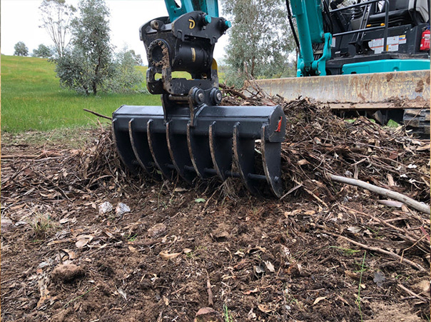stick rake attachment hire Gold Coast